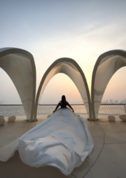 Flowing Gown Dome Silhouette